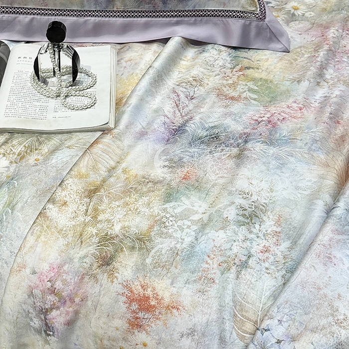 91家纺网 家纺一手货源 找家纺 欧夏家纺 2026新款兰精天丝数码印花镂空夏被空调被夏凉被薄被子可机洗 薰衣草