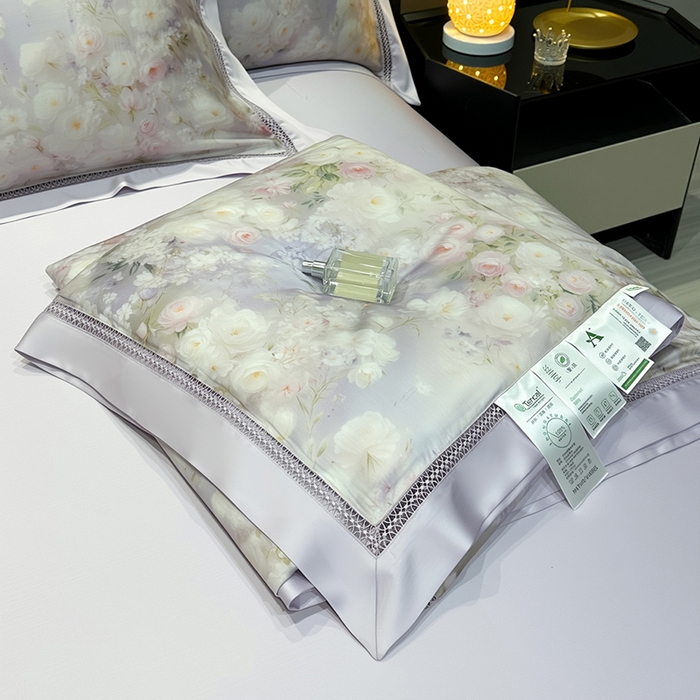 欧夏家纺 2026新款兰精天丝数码印花镂空夏被空调被夏凉被薄被子可机洗 郁金香