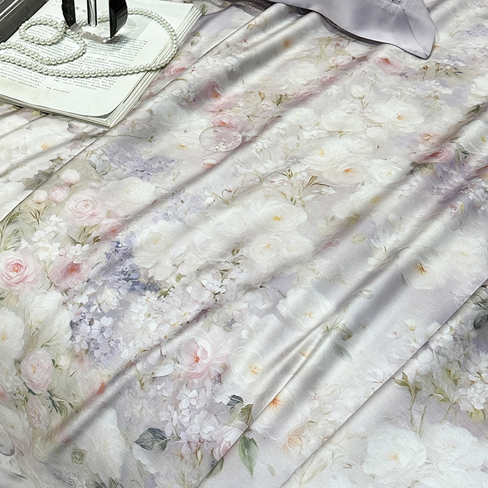 91家纺网 家纺一手货源 找家纺 欧夏家纺 2026新款兰精天丝数码印花镂空夏被空调被夏凉被薄被子可机洗 郁金香