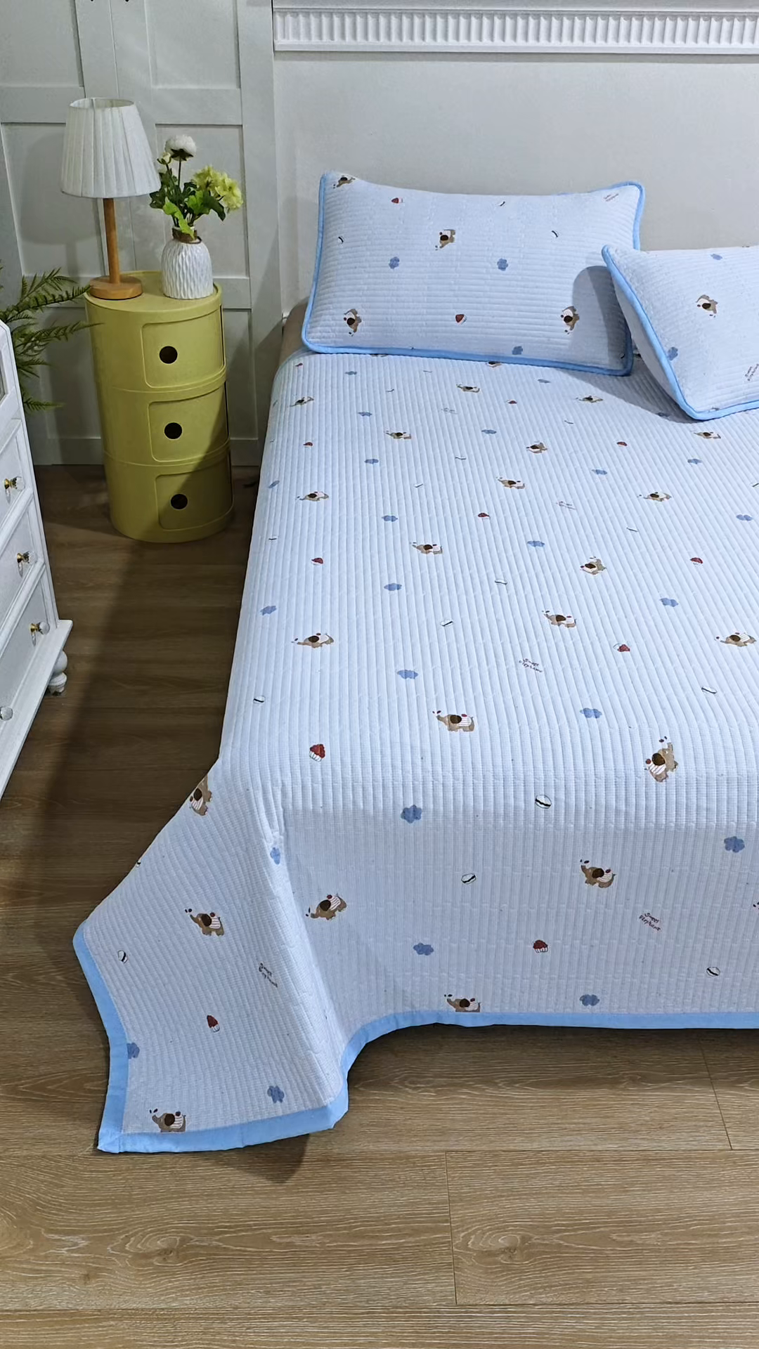 91家纺网 家纺一手货源 找家纺 欧朵家纺 2026新款云朵棉夹棉单床盖床盖单件 小象