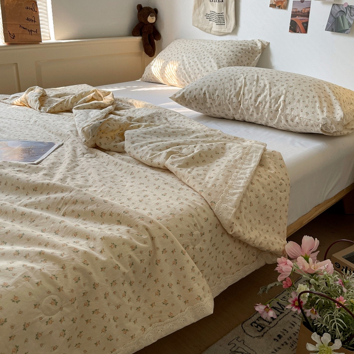 耀悦家纺 2026新款纯棉a类棉纱夏被60支大豆纤维夏凉被双层纱 六月