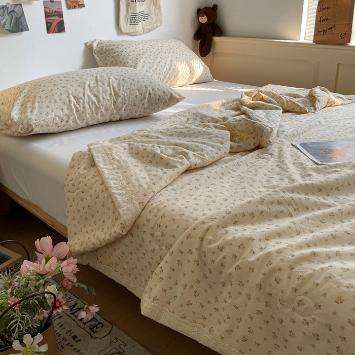 91家纺网 家纺一手货源 找家纺 耀悦家纺 2026新款纯棉a类棉纱夏被60支大豆纤维夏凉被双层纱 六月