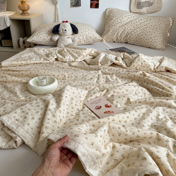 91家纺网 家纺一手货源 找家纺 耀悦家纺 2026新款纯棉a类棉纱夏被60支大豆纤维夏凉被双层纱 六月