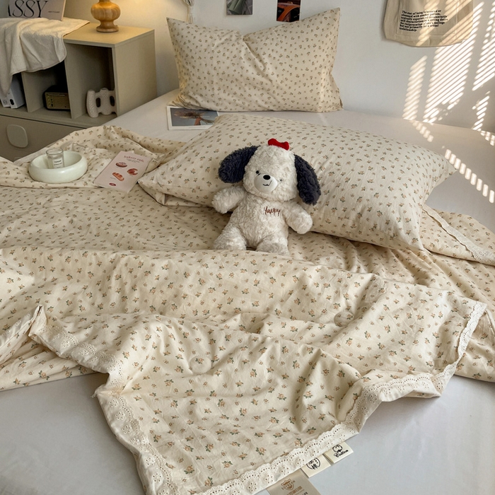 91家纺网 家纺一手货源 找家纺 耀悦家纺 2026新款纯棉a类棉纱夏被60支大豆纤维夏凉被双层纱 六月