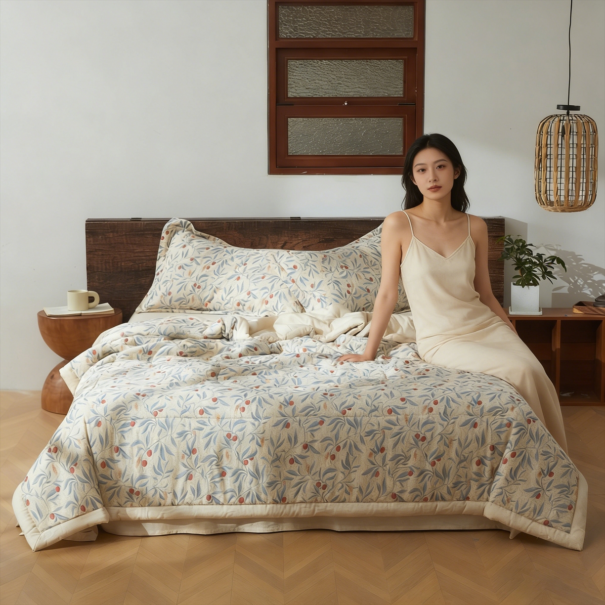 91家纺网 家纺一手货源 找家纺 2026新款A类棉麻新疆棉花夏被全棉纯棉单双人空调被夏凉被 棉麻-诗柠