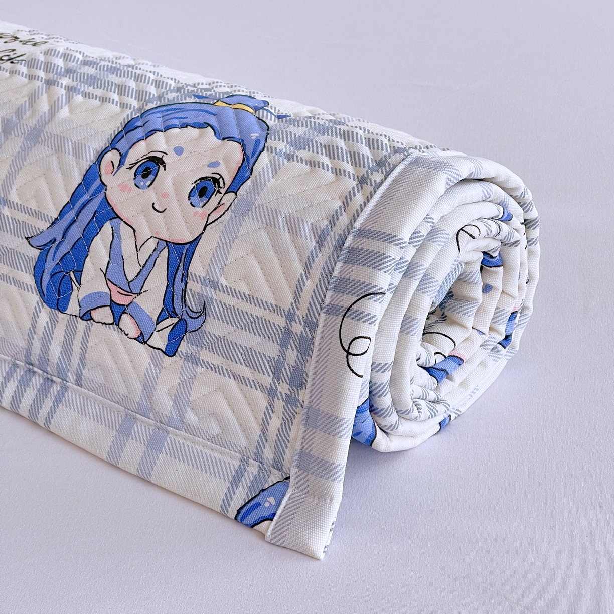 91家纺网 家纺一手货源 找家纺 金鑫汇家纺 2026春夏新款成人床新花型老粗布夹棉床盖软凉席席子可以机洗 敖丙