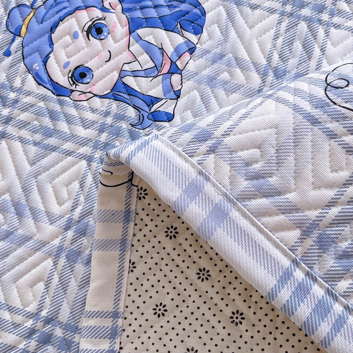 91家纺网 家纺一手货源 找家纺 金鑫汇家纺 2026春夏新款成人床新花型老粗布夹棉床盖软凉席席子可以机洗 敖丙