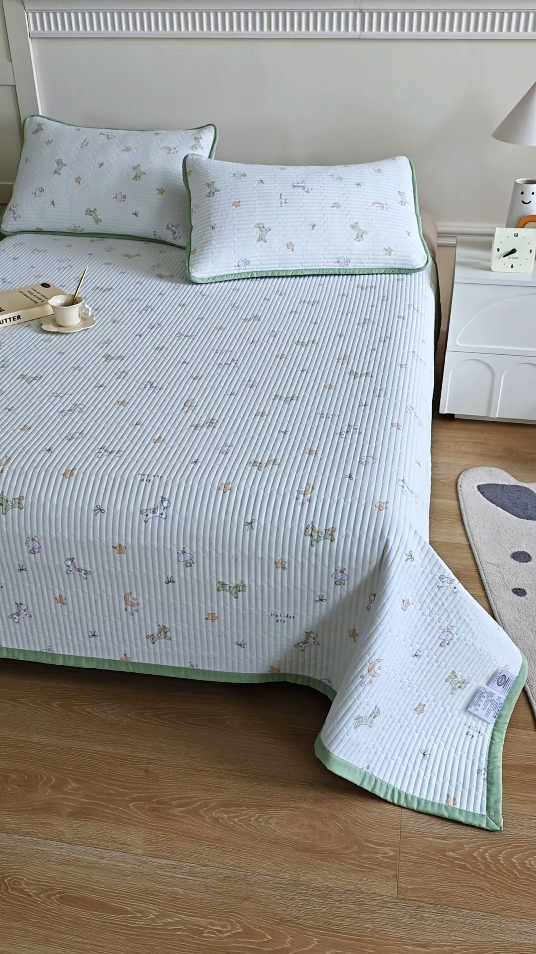 91家纺网 家纺一手货源 找家纺 欧朵家纺 2026新款云朵棉夹棉单床盖床盖单件 游乐园