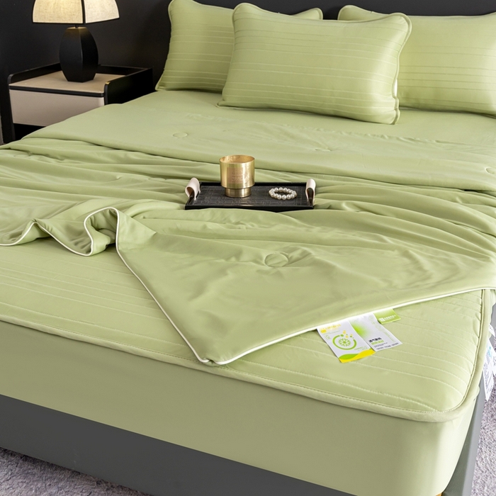 91家纺网 家纺一手货源 找家纺 （总）香澜雅室 2026新款凉感丝床笠夏被四件套（其他规格可定制）