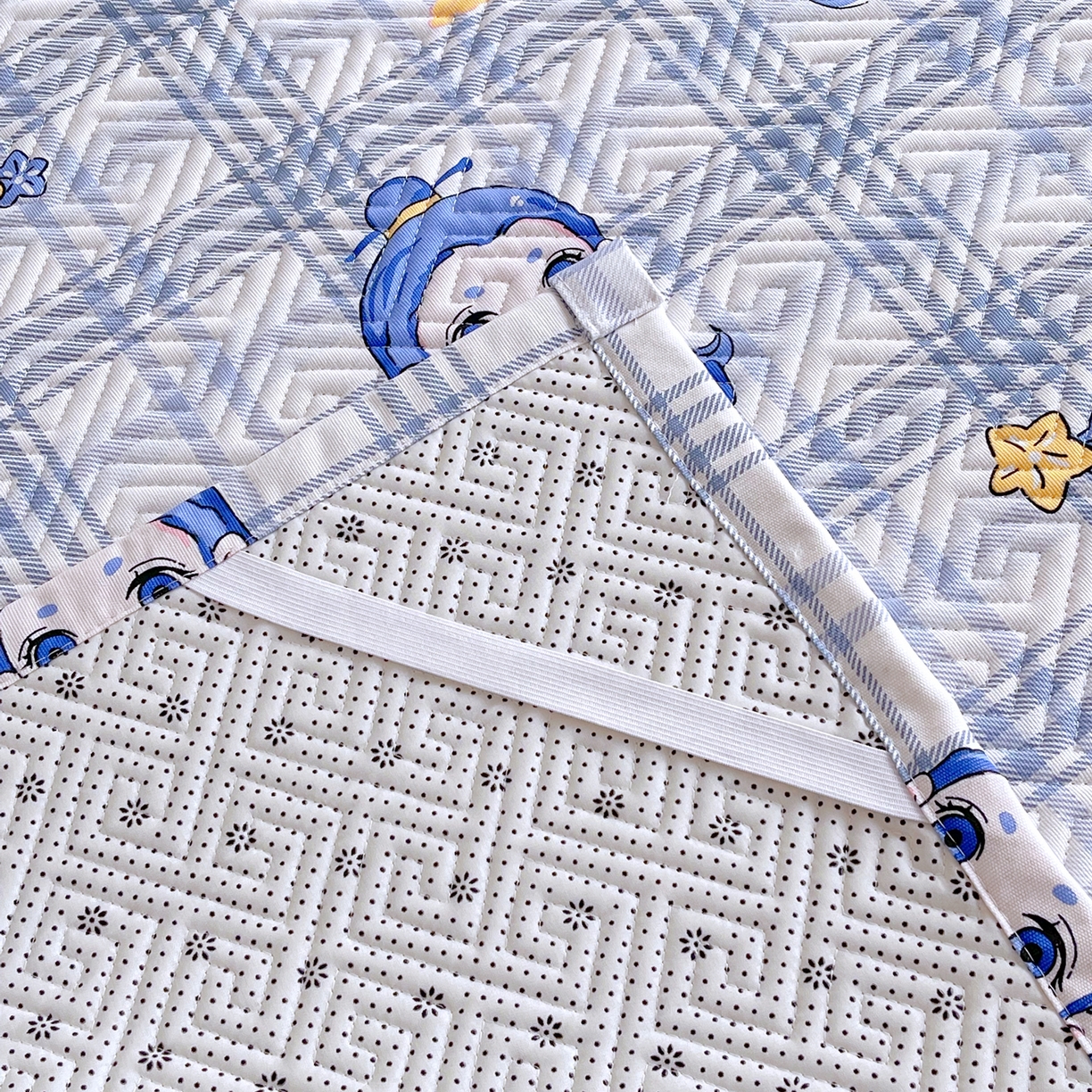 91家纺网 家纺一手货源 找家纺 金鑫汇家纺 2026春夏新款成人床新花型老粗布夹棉床盖软凉席席子可以机洗 敖丙