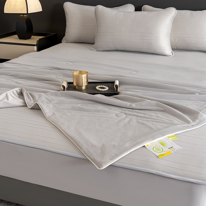 91家纺网 家纺一手货源 找家纺 （总）香澜雅室 2026新款凉感丝床笠夏被四件套（其他规格可定制）