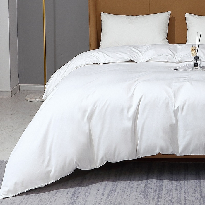 91家纺网 家纺一手货源 找家纺 晶缦家纺 2026新全棉A类纯棉100支贡缎长绒棉纯色多规格单被套 被套单件-绮云系列 绮云-本白色