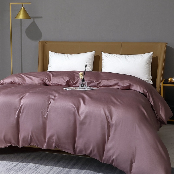 91家纺网 家纺一手货源 找家纺 晶缦家纺 2026新全棉A类纯棉100支贡缎长绒棉纯色多规格单被套 被套单件-绮云系列 绮云-帛咖色