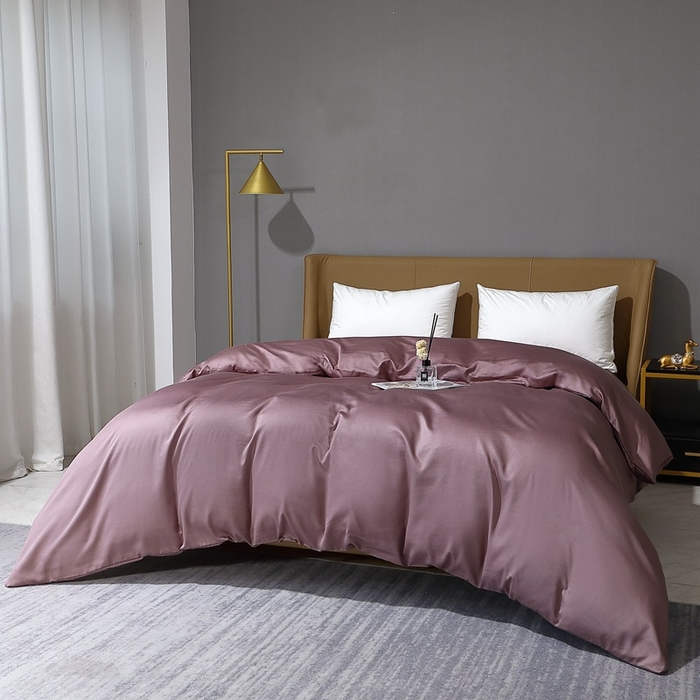 91家纺网 家纺一手货源 找家纺 晶缦家纺 2026新全棉A类纯棉100支贡缎长绒棉纯色多规格单被套 被套单件-绮云系列 绮云-帛咖色