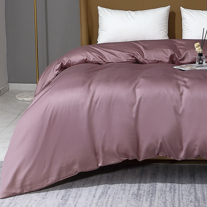 91家纺网 家纺一手货源 找家纺 晶缦家纺 2026新全棉A类纯棉100支贡缎长绒棉纯色多规格单被套 被套单件-绮云系列 绮云-帛咖色