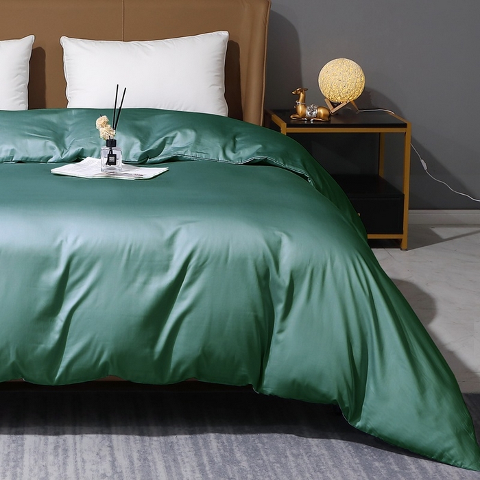 91家纺网 家纺一手货源 找家纺 晶缦家纺 2026新全棉A类纯棉100支贡缎长绒棉纯色多规格单被套 被套单件-绮云系列 绮云-橄榄绿