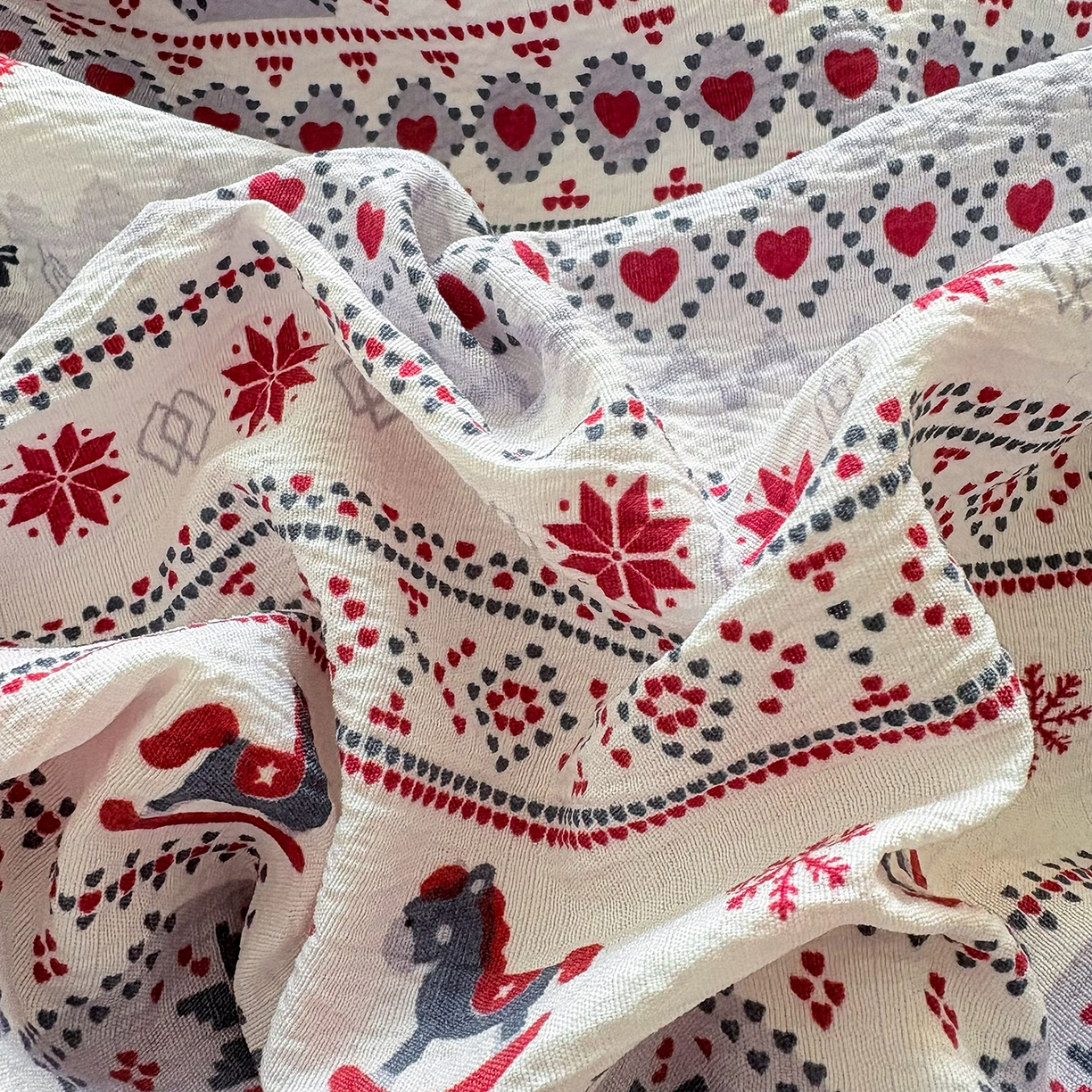 91家纺网 家纺一手货源 找家纺 畅畅家纺 2026新款春夏小清新泡芙双层纱床盖款四件套 爱心小马