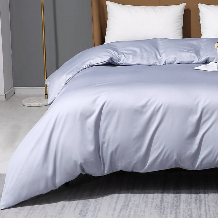 91家纺网 家纺一手货源 找家纺 晶缦家纺 2026新全棉A类纯棉100支贡缎长绒棉纯色多规格单被套 被套单件-绮云系列 绮云-绫兰灰