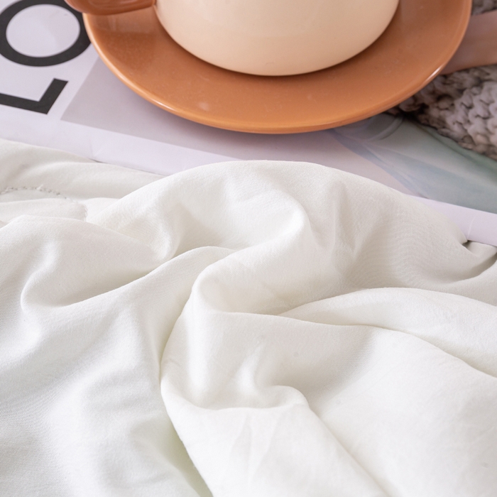 91家纺网 家纺一手货源 找家纺 憨豆  2026新款撞色双拼新疆棉花被夏被无印风水洗棉空调被夏凉被子（常年有货） 棉朵-果绿白