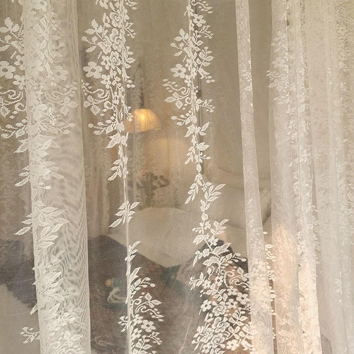 91家纺网 家纺一手货源 找家纺 都市缘蚊帐 2026春夏新款豪华高端蕾丝提花款导轨蚊帐-玫瑰庄园-303款 303玫瑰庄园-奶油杏