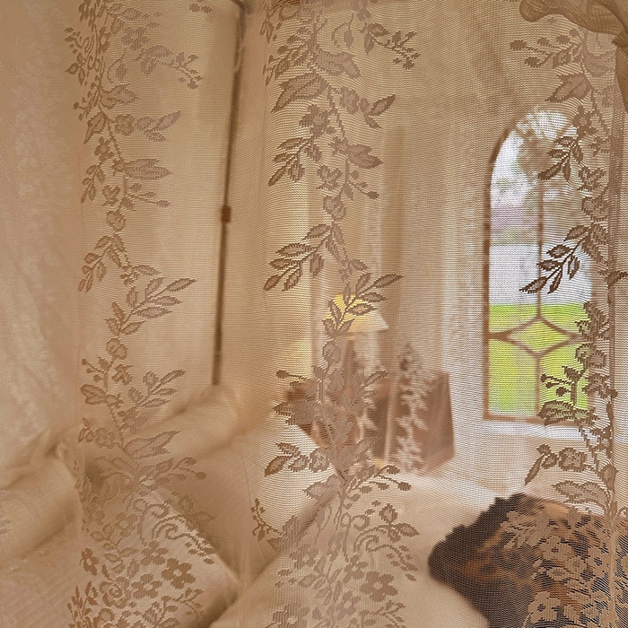 91家纺网 家纺一手货源 找家纺 都市缘蚊帐 2026春夏新款豪华高端蕾丝提花款导轨蚊帐-玫瑰庄园-303款 303玫瑰庄园-奶油玉