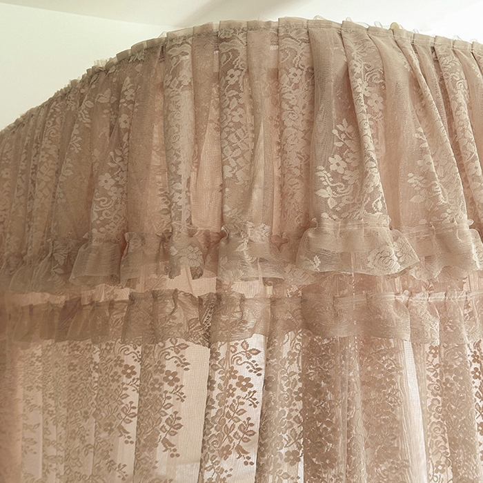 91家纺网 家纺一手货源 找家纺 都市缘蚊帐 2026春夏新款单双层豪华高端蕾丝提花款导轨蚊帐-玫瑰庄园-305款 305款玫瑰庄园奶油玉