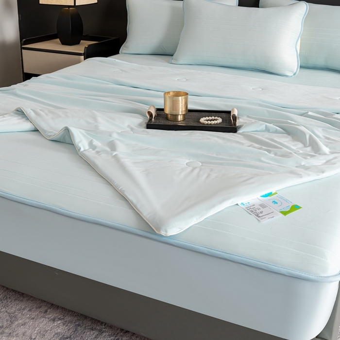 91家纺网 家纺一手货源 找家纺 （总）香澜雅室 2026新款凉感丝床笠夏被四件套（其他规格可定制）