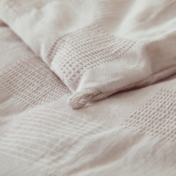 91家纺网 家纺一手货源 找家纺 锦尚坊被芯馆 2026新款100%纯棉大提花夏凉被大豆空调被 全棉春秋被学生棉被 浅灰