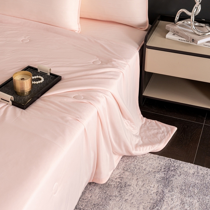 91家纺网 家纺一手货源 找家纺 （总）香澜雅室 2026新款凉感丝床笠夏被四件套（其他规格可定制）