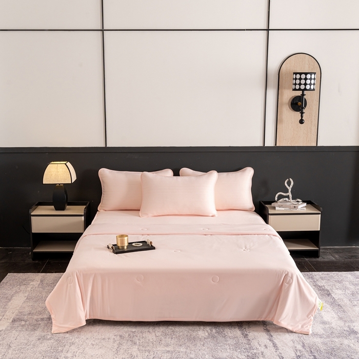 91家纺网 家纺一手货源 找家纺 （总）香澜雅室 2026新款凉感丝床笠夏被四件套（其他规格可定制）