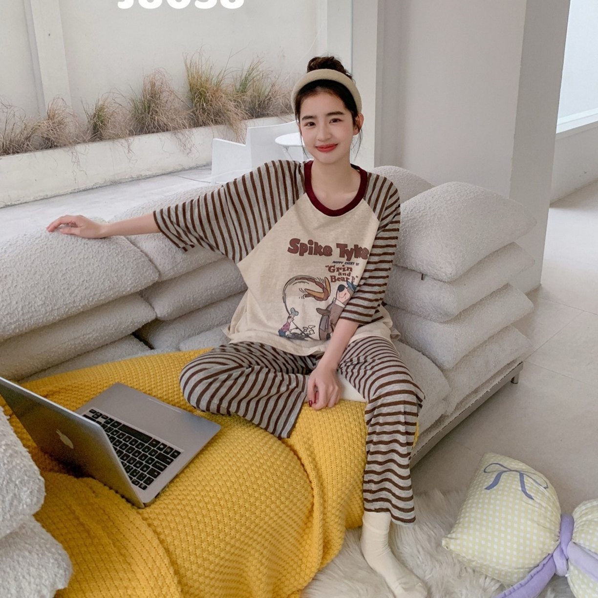 91家纺网 家纺一手货源 找家纺 妍景家居生活馆 2026新款格蕾夏日套装 咖色