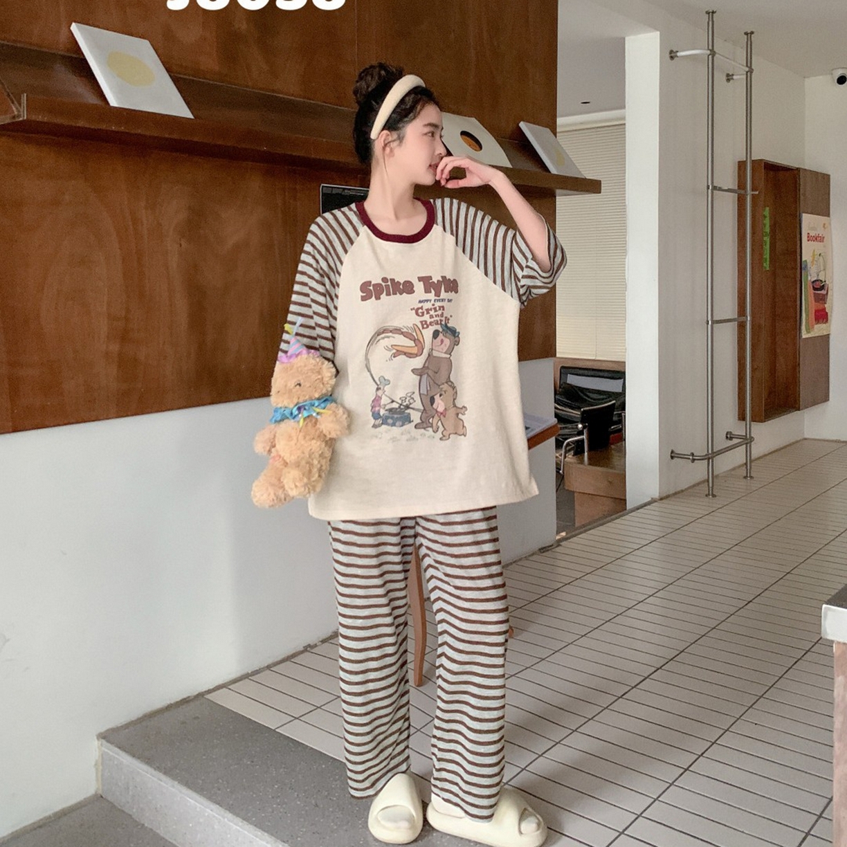 91家纺网 家纺一手货源 找家纺 妍景家居生活馆 2026新款格蕾夏日套装 咖色