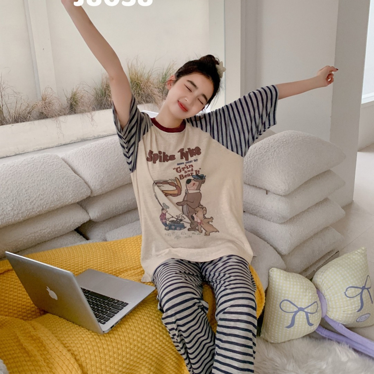 91家纺网 家纺一手货源 找家纺 妍景家居生活馆 2026新款格蕾夏日套装 灰色