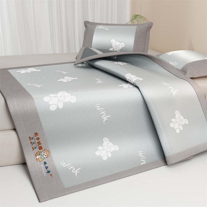 91家纺网 家纺一手货源 找家纺 （总）爱宝被业 2026新款凉感冰丝席三件套