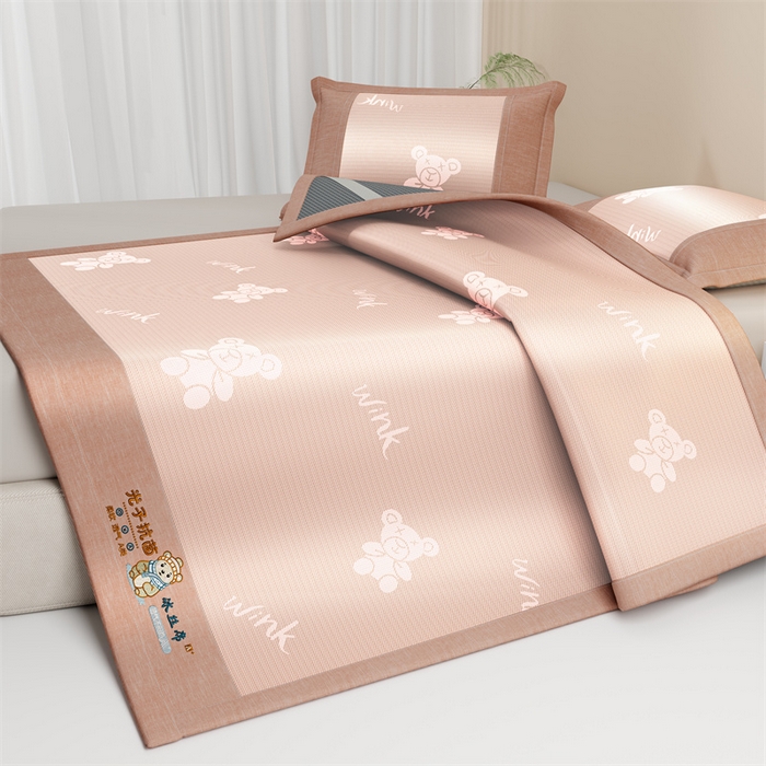 91家纺网 家纺一手货源 找家纺 （总）爱宝被业 2026新款凉感冰丝席三件套