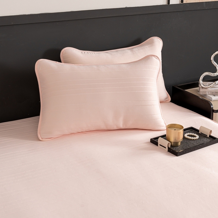 91家纺网 家纺一手货源 找家纺 香澜雅室 2026新款凉感丝床笠夏被四件套 芭比粉（其他规格可定制）