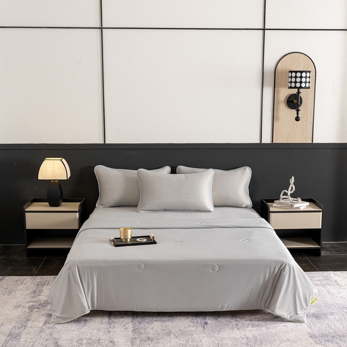 91家纺网 家纺一手货源 找家纺 （总）香澜雅室 2026新款凉感丝床笠夏被四件套（其他规格可定制）