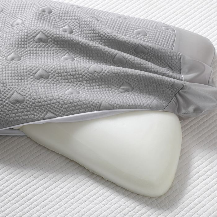 91家纺网 家纺一手货源 找家纺 （总）芯洲 2026新款冰丝冰豆豆慢回弹爱心记忆枕枕头枕