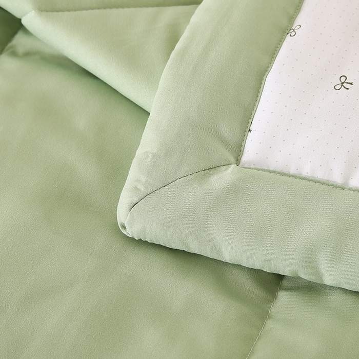 91家纺网 家纺一手货源 找家纺 欧朵 2026新款A类水洗棉夏被系列 爱心蝴蝶结