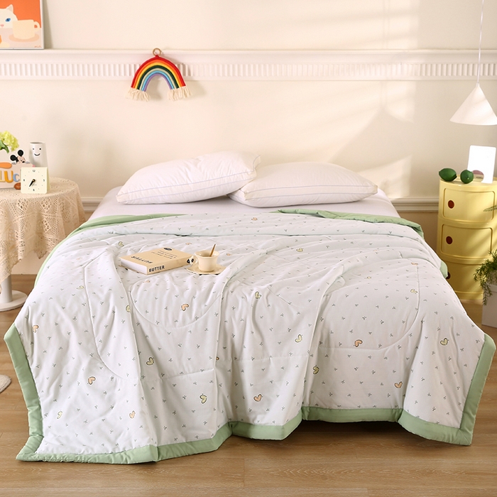 欧朵 2026新款A类水洗棉夏被系列 爱心蝴蝶结