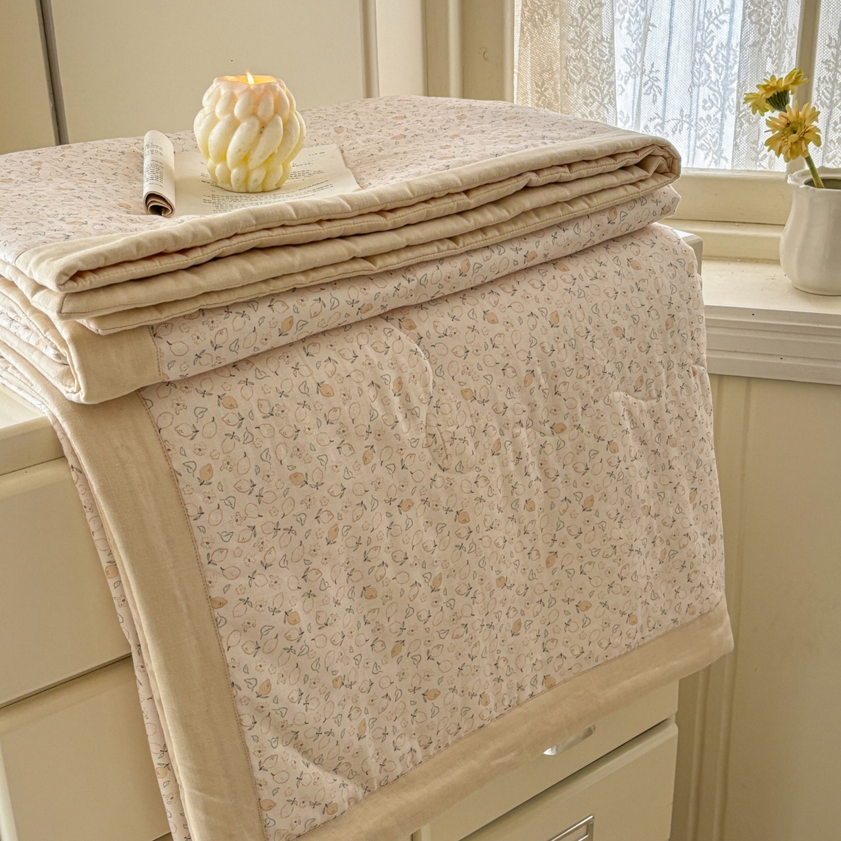 91家纺网 家纺一手货源 找家纺 （总）芯丝路枕业 2026新款印花双层纱夏被