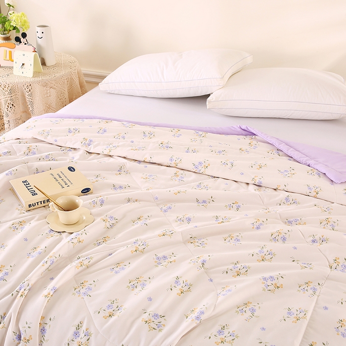 91家纺网 家纺一手货源 找家纺 欧朵 2026新款A类水洗棉夏被系列 半岛花园