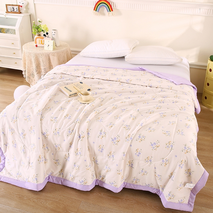 91家纺网 家纺一手货源 找家纺 欧朵 2026新款A类水洗棉夏被系列 半岛花园