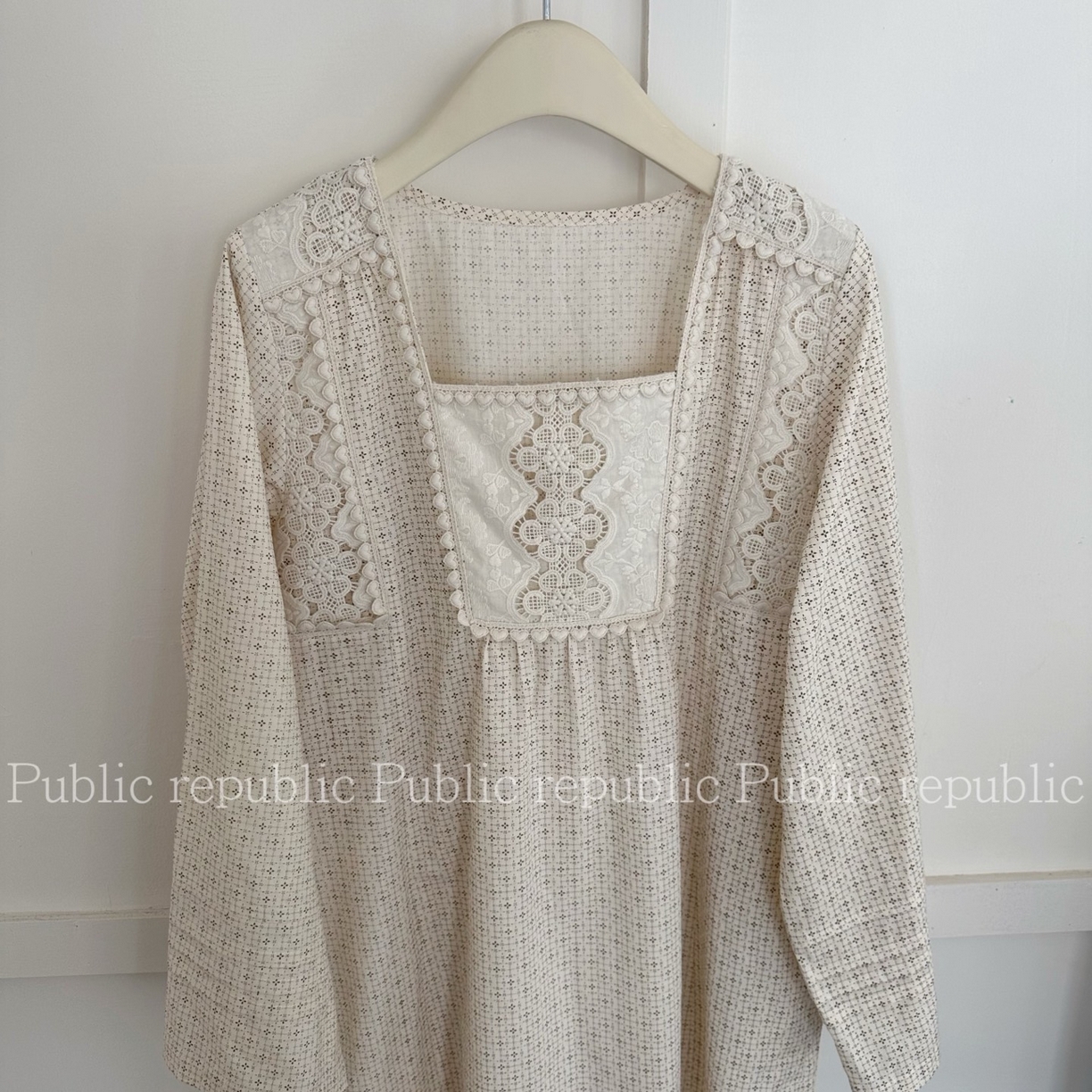 91家纺网 家纺一手货源 找家纺 （总）妍景家居生活馆 2026新款韩系方领刺绣印花睡裙