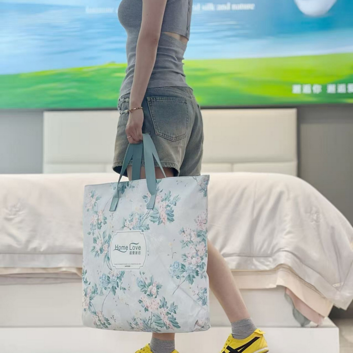 91家纺网 家纺一手货源 找家纺 （总）芯丝路枕业 2026新款印花双层纱夏被