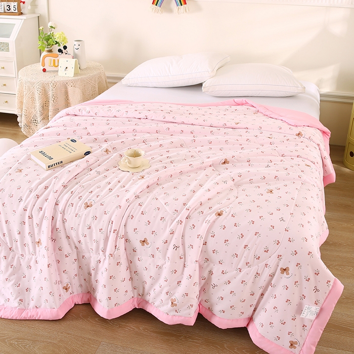 91家纺网 家纺一手货源 找家纺 欧朵 2026新款A类水洗棉夏被系列 蝴蝶花