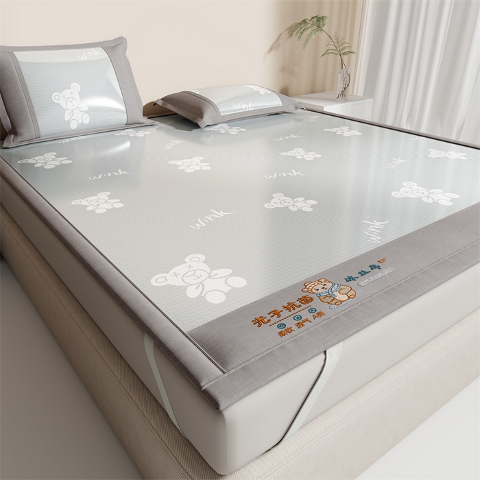 91家纺网 家纺一手货源 找家纺 （总）爱宝被业 2026新款凉感冰丝席三件套