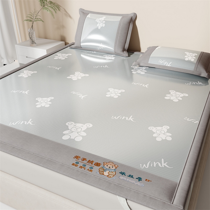 91家纺网 家纺一手货源 找家纺 （总）爱宝被业 2026新款凉感冰丝席三件套