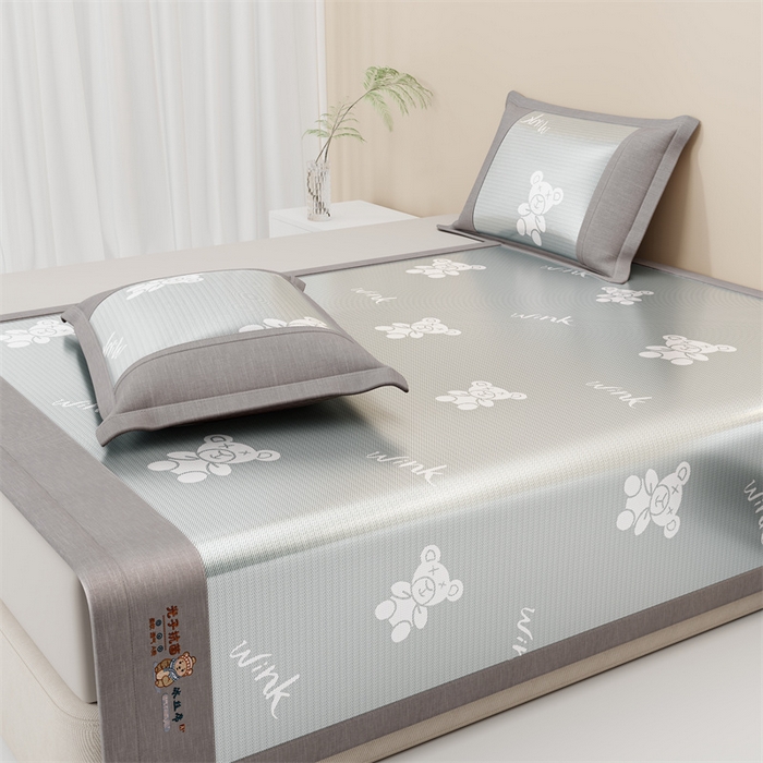 91家纺网 家纺一手货源 找家纺 （总）爱宝被业 2026新款凉感冰丝席三件套