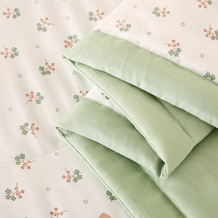 91家纺网 家纺一手货源 找家纺 欧朵 2026新款A类水洗棉夏被系列 蝴蝶结